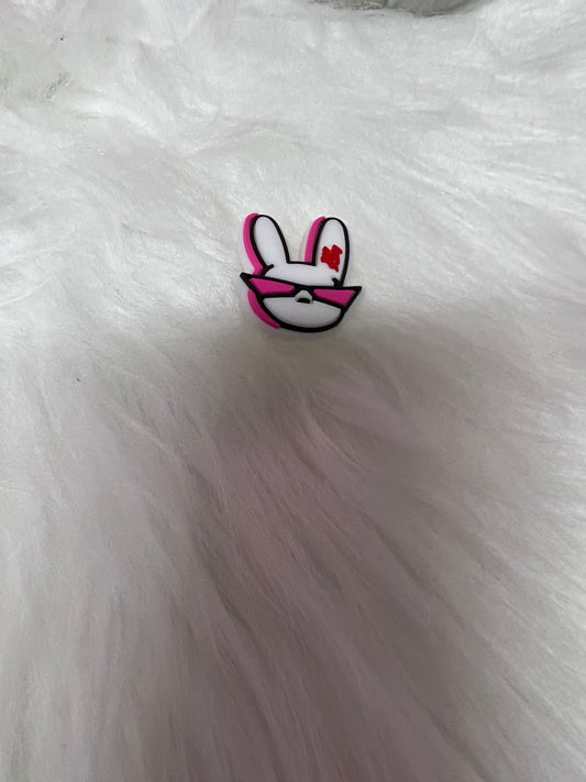 Bunny with glasses Straw Topper